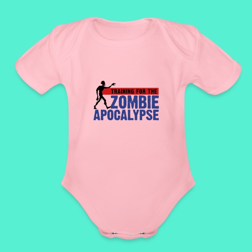 Zombie Apocalypse Gym Motivation - Organic Short Sleeve Baby Bodysuit