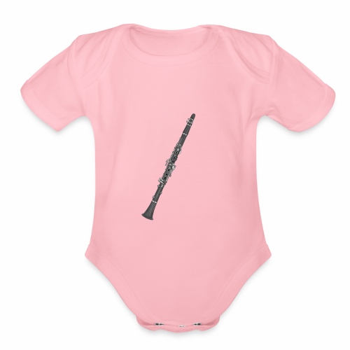 Clarinet Boehm Design - Organic Short Sleeve Baby Bodysuit