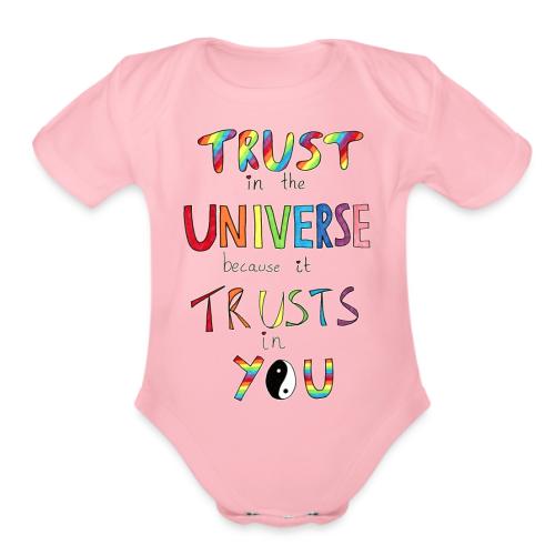 Trust In The Universe - Organic Short Sleeve Baby Bodysuit