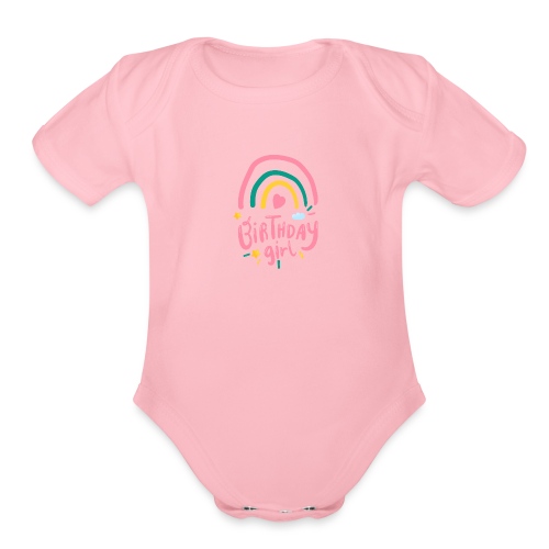 Birthday girl - Organic Short Sleeve Baby Bodysuit