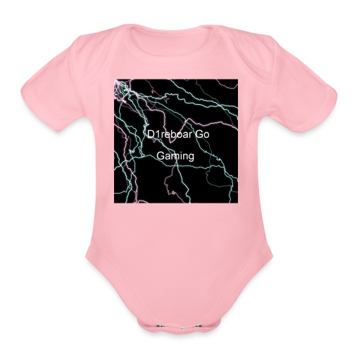 D1reboar Go YouTube Sticker - Organic Short Sleeve Baby Bodysuit