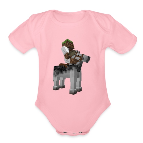 Kon on horse - Organic Short Sleeve Baby Bodysuit