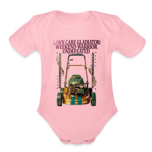 Lawn Care Gladiator T Shirt - Organic Short Sleeve Baby Bodysuit