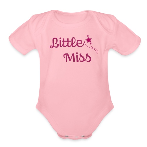 Little Miss baby toddler & kids clothing - Organic Short Sleeve Baby Bodysuit