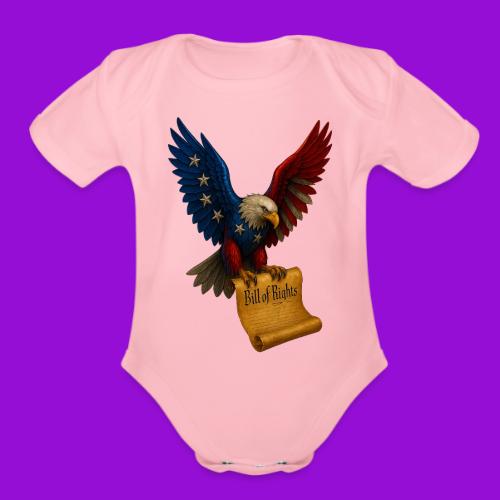 Bill of Rights Bald Eagle - Organic Short Sleeve Baby Bodysuit