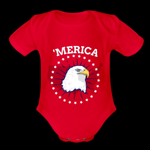 'Merica | American Bald Eagle - Organic Short Sleeve Baby Bodysuit