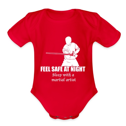 Feel safe male LS - Organic Short Sleeve Baby Bodysuit