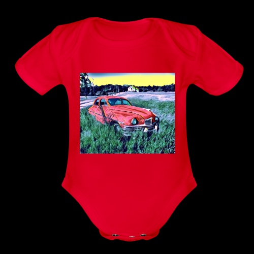 Car Art Design Concept - Organic Short Sleeve Baby Bodysuit