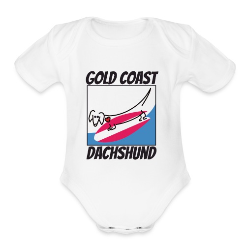 Gold Coast Dachshund - Organic Short Sleeve Baby Bodysuit