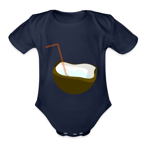 coconut water - Organic Short Sleeve Baby Bodysuit
