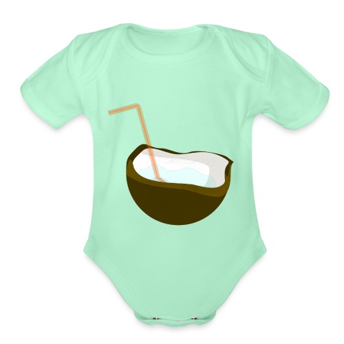 coconut water - Organic Short Sleeve Baby Bodysuit