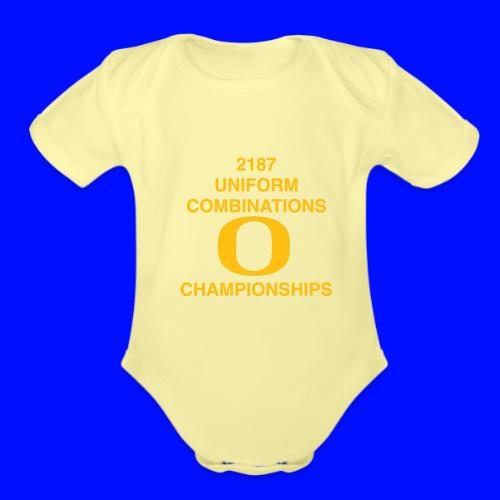 2187 UNIFORM COMBINATIONS O CHAMPIONSHIPS - Organic Short Sleeve Baby Bodysuit