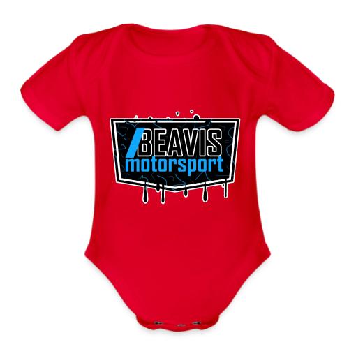 BEAVIS Motorsport Badge Logo - Organic Short Sleeve Baby Bodysuit