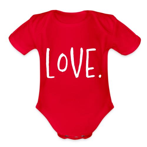 Smoon City_Love Thin White2 - Organic Short Sleeve Baby Bodysuit