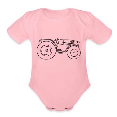 convertible tractor - Organic Short Sleeve Baby Bodysuit