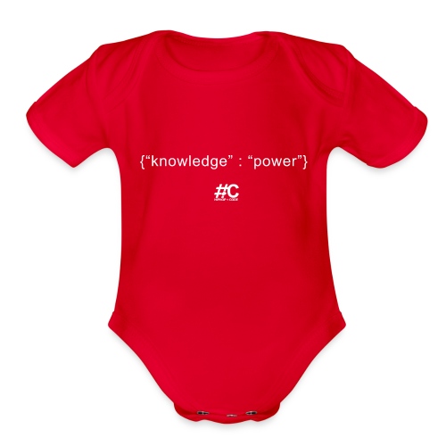 knowledge is the key - Organic Short Sleeve Baby Bodysuit