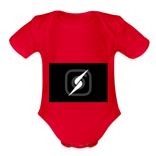 Lucas and andres Logo merch - Organic Short Sleeve Baby Bodysuit