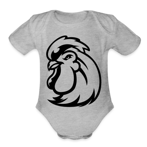Peckers head t - Organic Short Sleeve Baby Bodysuit