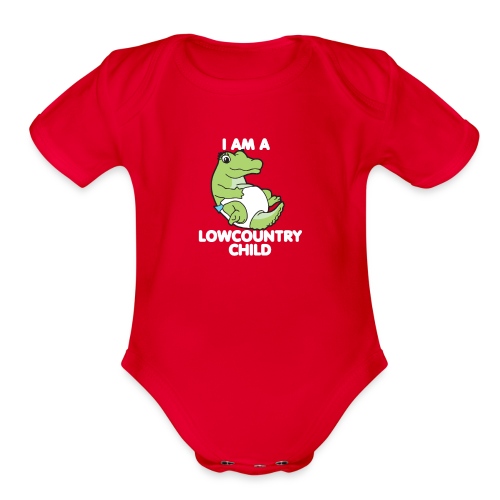 I am a Lowcountry child. - Organic Short Sleeve Baby Bodysuit