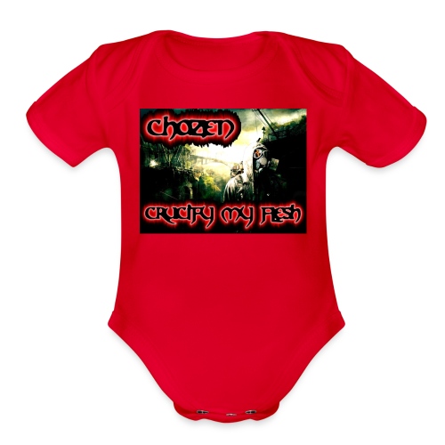 Crucify my flesh - Organic Short Sleeve Baby Bodysuit