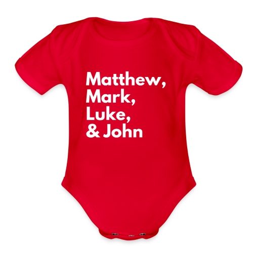 Gospel Squad: Matthew, Mark, Luke & John - Organic Short Sleeve Baby Bodysuit
