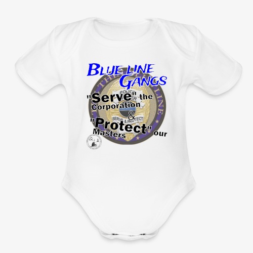 Thin Blue Line - To Serve and Protect - Organic Short Sleeve Baby Bodysuit