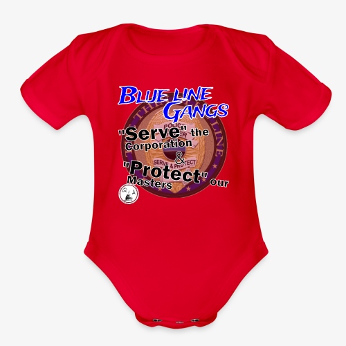 Thin Blue Line - To Serve and Protect - Organic Short Sleeve Baby Bodysuit