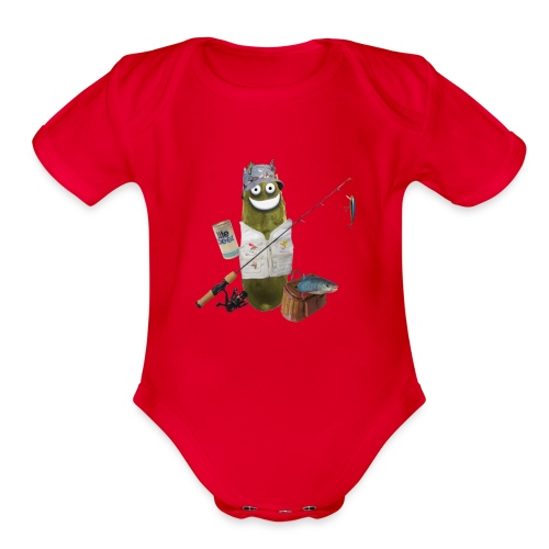 Fishing Pickle - Organic Short Sleeve Baby Bodysuit