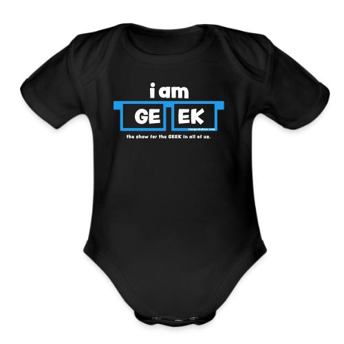iamGEEK LOGO - Organic Short Sleeve Baby Bodysuit
