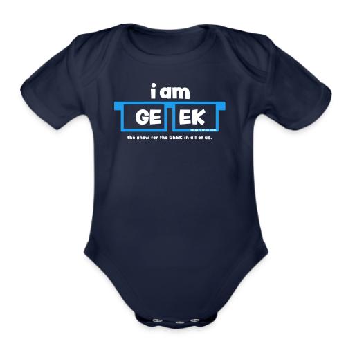 iamGEEK LOGO - Organic Short Sleeve Baby Bodysuit