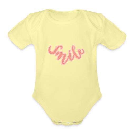 smile - Organic Short Sleeve Baby Bodysuit