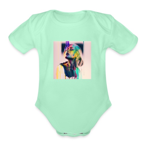 To Weep To Wake - Emotionally Fluid Collection - Organic Short Sleeve Baby Bodysuit