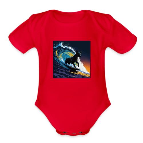 Black Dog Dawn Patrol - Organic Short Sleeve Baby Bodysuit