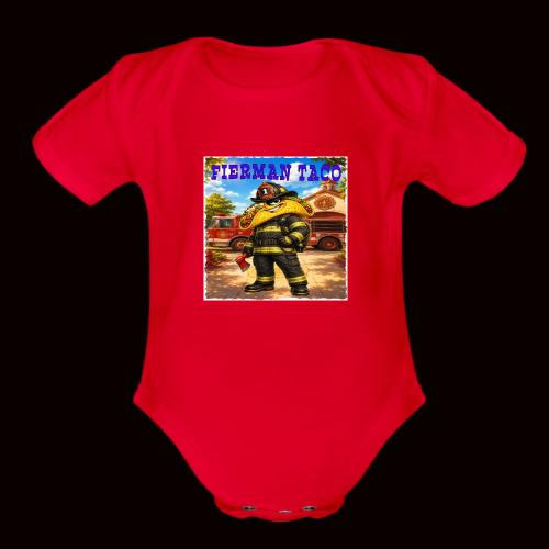 Fireman Taco - Organic Short Sleeve Baby Bodysuit