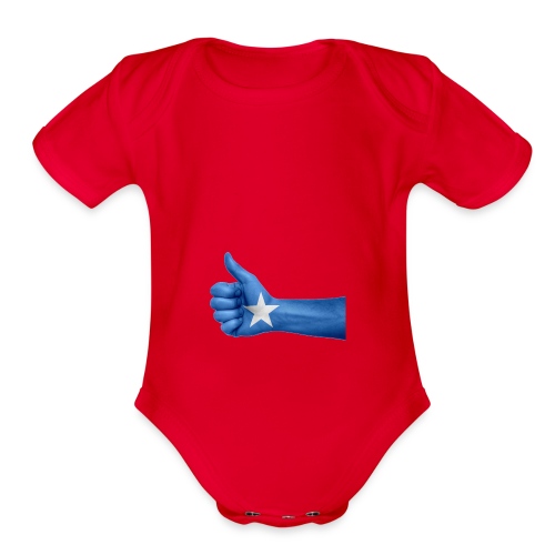 somalia - thumps Up - Organic Short Sleeve Baby Bodysuit