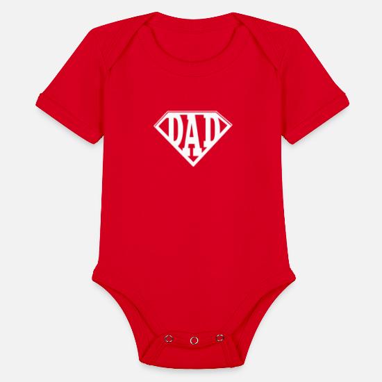 Super Dad Diamond Superhero Daddy Comic Cartoon' Organic Short-Sleeved Baby  Bodysuit | Spreadshirt