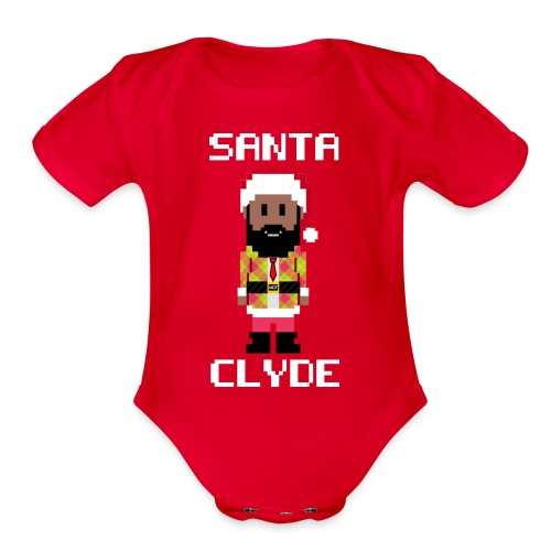 Santa Clyde So Fly (8-Bit) - Organic Short Sleeve Baby Bodysuit