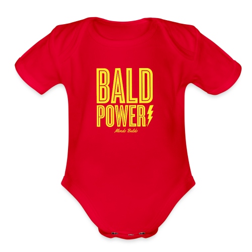 Bald Power! - for the Bald & Proud® - Organic Short Sleeve Baby Bodysuit