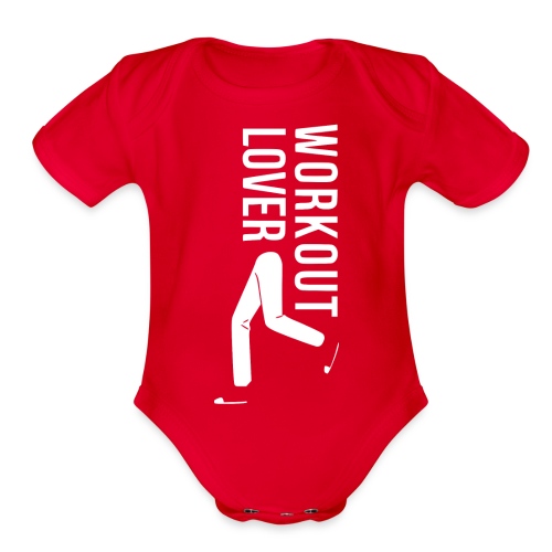 75 workout - Organic Short Sleeve Baby Bodysuit