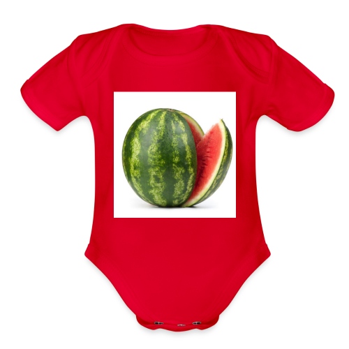 Watermelon - Organic Short Sleeve Baby Bodysuit