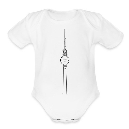 Berlin TV Tower - Organic Short Sleeve Baby Bodysuit