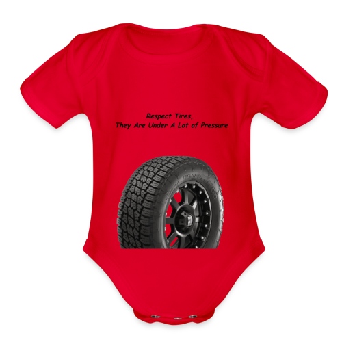 Tire Pressure - Organic Short Sleeve Baby Bodysuit