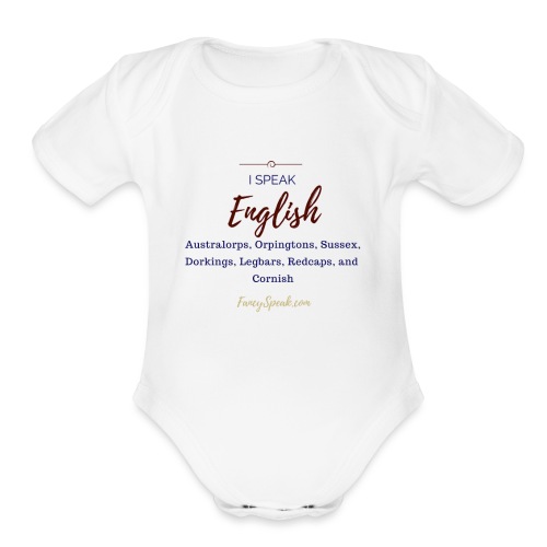 I Speak English - Organic Short Sleeve Baby Bodysuit