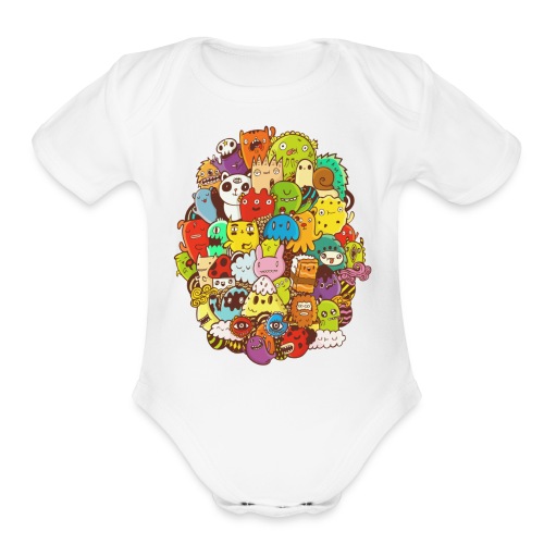 Doodle for a poodle - Organic Short Sleeve Baby Bodysuit