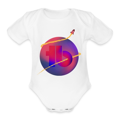 cosmic odyssey - Organic Short Sleeve Baby Bodysuit