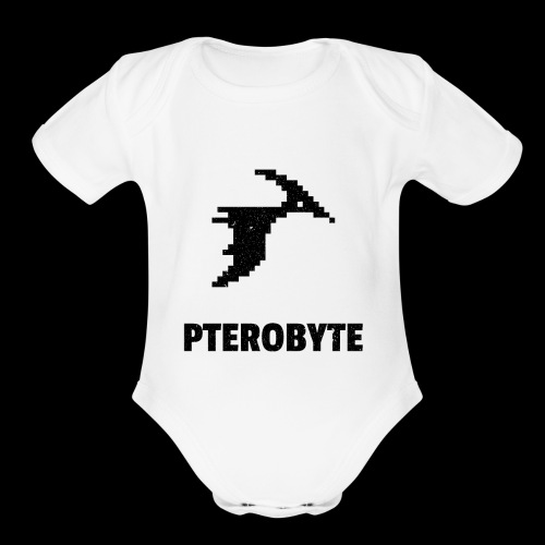 Pterobyte | Epic Digital Dinosaur - Organic Short Sleeve Baby Bodysuit