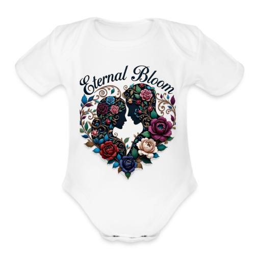 Eternal Bloom Embrace T-Shirt - Organic Short Sleeve Baby Bodysuit