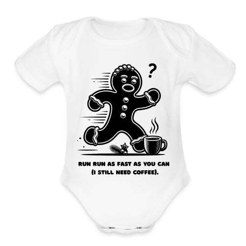 Gingerbread Man T-Shirt - Organic Short Sleeve Baby Bodysuit