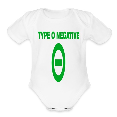 0 negative - Organic Short Sleeve Baby Bodysuit
