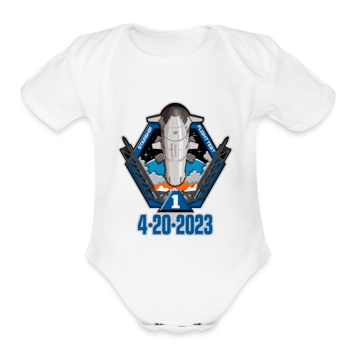 Starship Flight Test 4-20-2023 - Organic Short Sleeve Baby Bodysuit